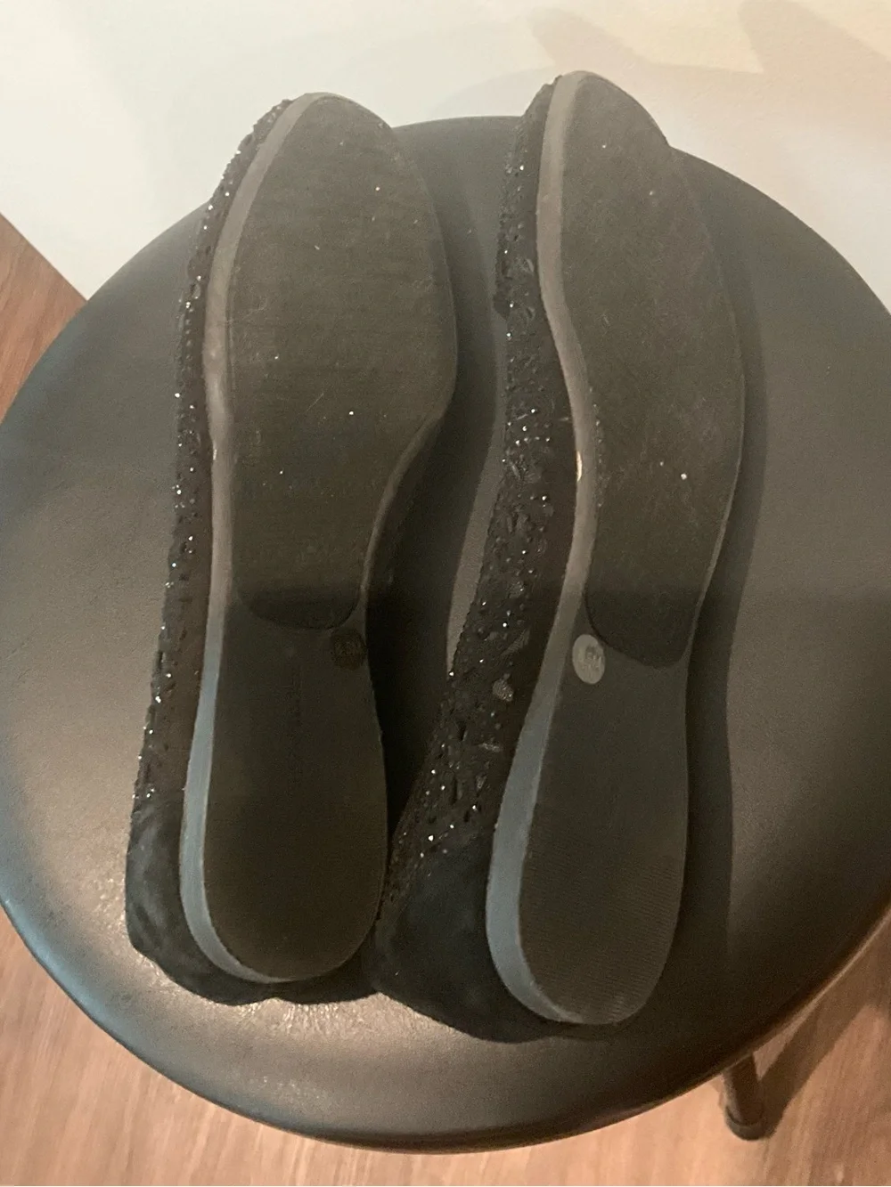 Alex Marie Black Laser-Cut Ballet Flats size 8.5